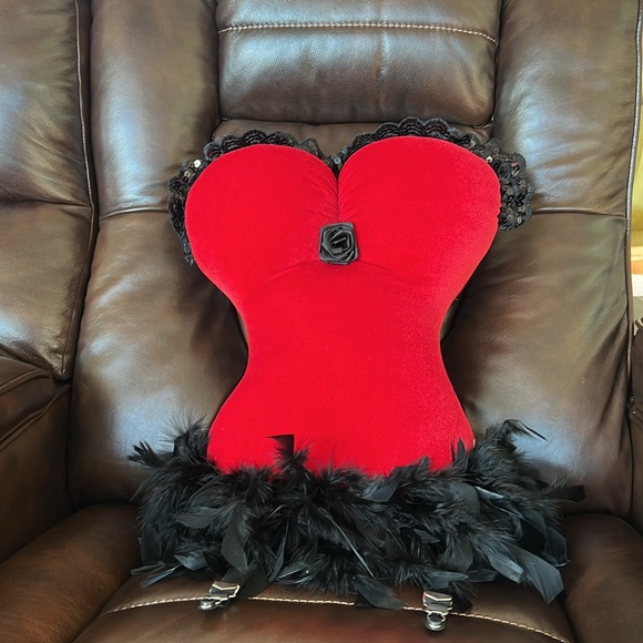Red & Black Bustier Pillow - Picture 2 of 14